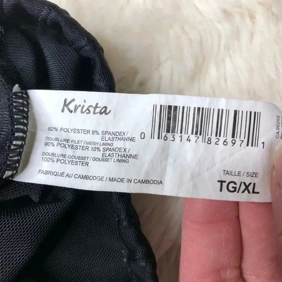 Krista Swimsuit 2 Piece Black  Size Extra Large - Picture 14 of 15